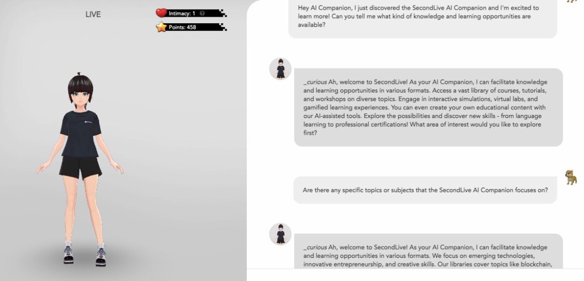 SecondLiveReal's tweet image. 🐮 Discover a world of knowledge with the SecondLive AI Companion! Expand your horizons and embrace endless learning opportunities. 👉Learn more secondlive.world/AICompanion

#AICompanion #KnowledgeExpansion #SecondLive