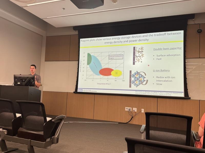 Congrats to Casey Cornwell for giving his exit talk today on nanostructured cathode materials! He is an amazing scientist and lab mate who will be greatly missed.