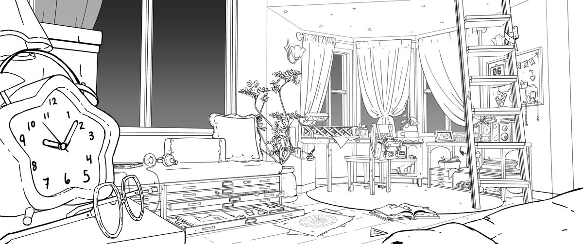 InternetFawn_'s tweet photo. BG rough from Yuhki Demers vis dev class with @UnderpaintAcad 

Cant wait to tackle the paint on this https://t.co/buAdkeYQkt