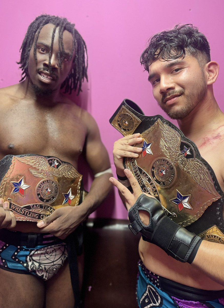 NewTexasPW's tweet photo. #AndNew
The Dream Team upset Culture Shock tonight at the Super @texascontenders Series 5 to become the 7th Ever New Texas Pro Tag Team Championships! https://t.co/dYwhHu4zjp