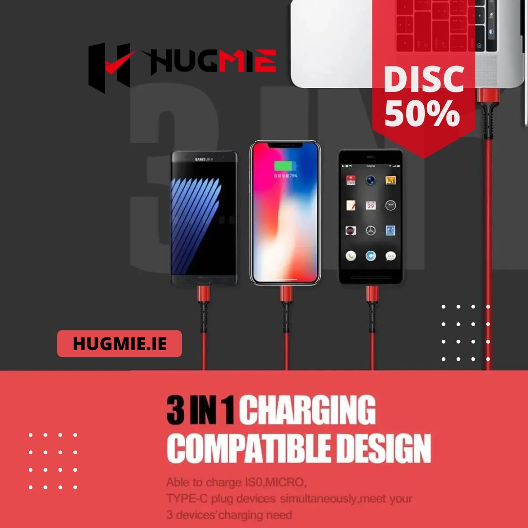 hugmie_official's tweet image. LDNIO LC93 3-in-1 Fast Charging Cable Now 50% Off! #fastchargingcable #chargingcable #fastcharging #usbcable #iphone #3in1 #Hugmie