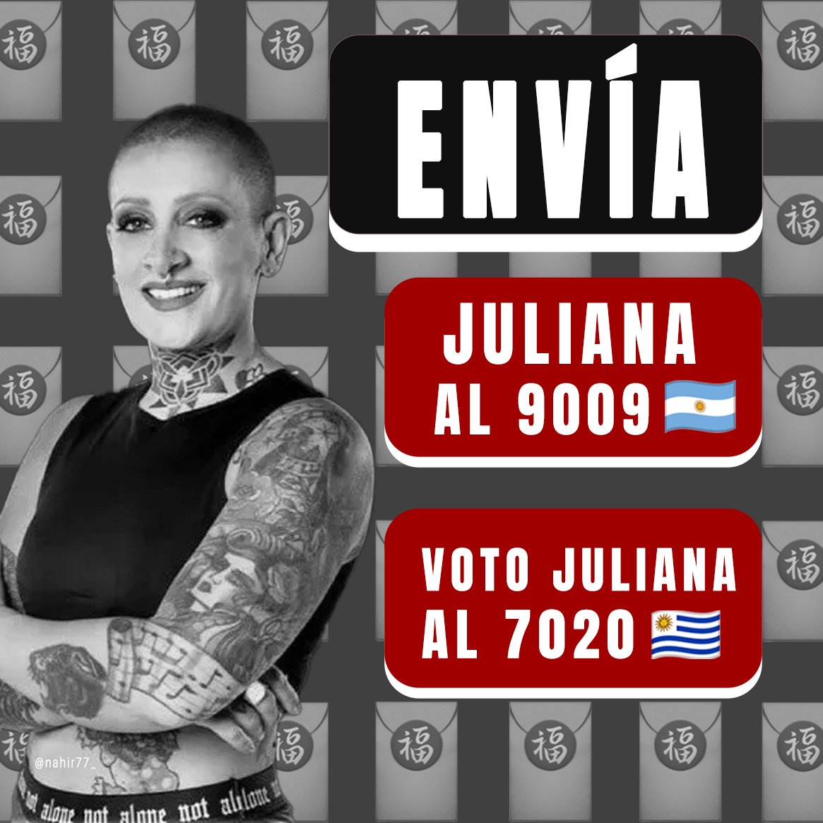 𝙏𝙀𝙉𝙀𝙈𝙊𝙎 𝙍𝙀𝙏𝙊

si este tweet llega a 1000 comentarios con el JULIANA AL 9009 y 400 RT estarán aportando $5.000 a la UNIFICACIÓN 

#GranHermano