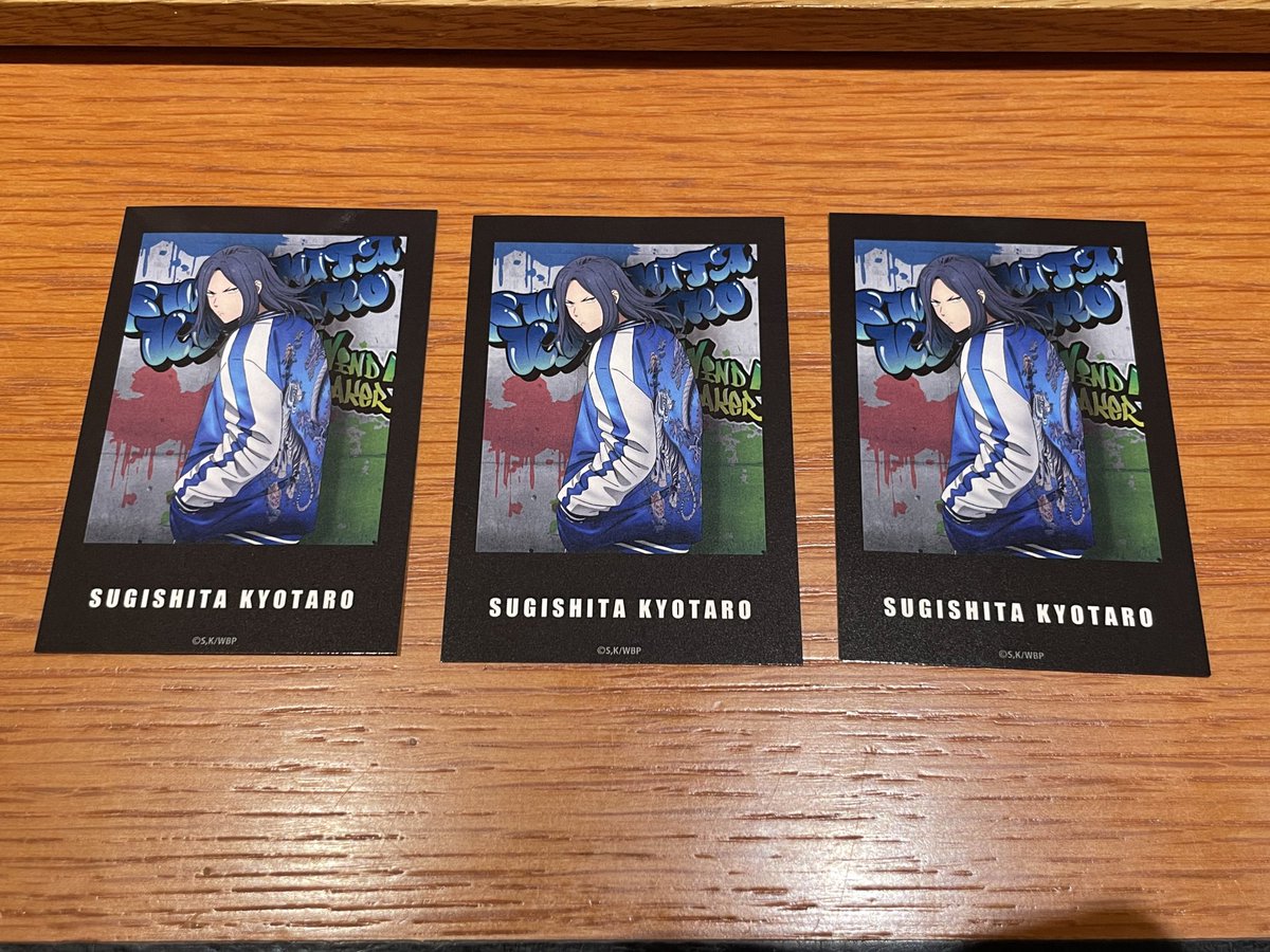 chichichilla's tweet image. 【交換】WIND BREAKER ウィンブレPOPUP STORE 渋谷DISP
インスタントフォトフィルム、ステッカー、缶バッジ

譲)画像の蘇枋、梶、十亀、杉下、楡井
　 写真ありませんが、特典色紙全種
求)4枚目の梅宮

異種も交換可。
差額なしで1:1交換いただける方で探しています。
夕方頃まで渋谷付近におります。