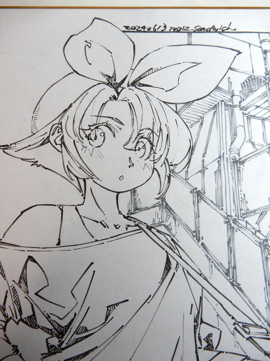 新規影つけと線画。 