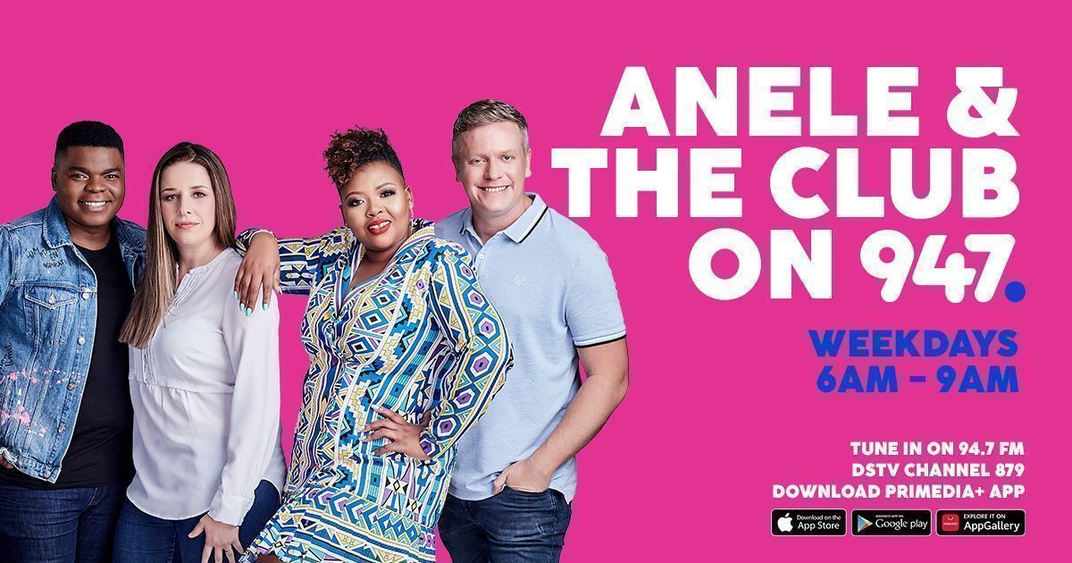 947's tweet photo. It's time for #AneleAndTheClubOn947 - your favourite morning show 😀  

TODAY
06:14 Guess where on earth
06:44 R20000 Pop Quiz with @Suzuki_ZA🎯
06:55 #MySchoolTop5
07:10 #BestWingsInJoburg
07:45 #ElectionsUpdate
08:11 #TheSoundOfTheCity
08:25 Interview: Cindy Kruger https://t.co/nioZ9Wn8lT