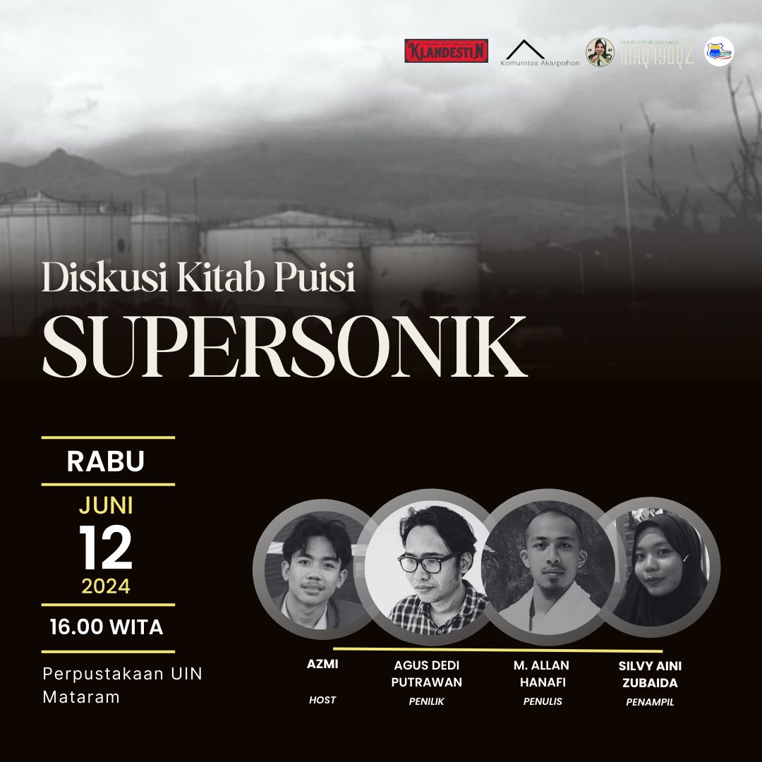 Arsip poster Tur Buku Supersonik, ll.