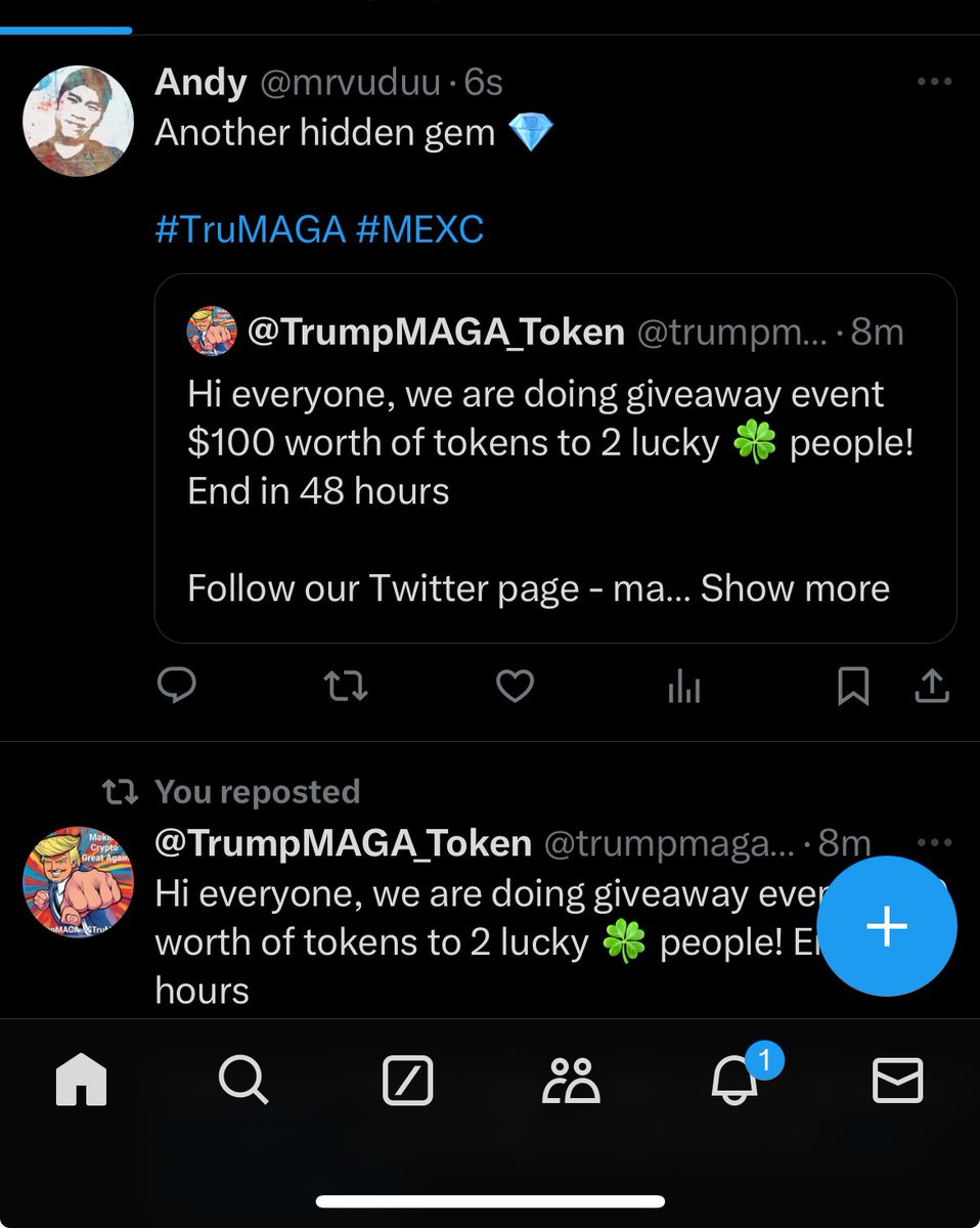 mrvuduu's tweet photo. @trumpmagahat Get in before it take off 🚀🚀 

0x5644AF7E9bBd05E72A50C770ffD934F8F56AE885 https://t.co/7g2RCwmN9J