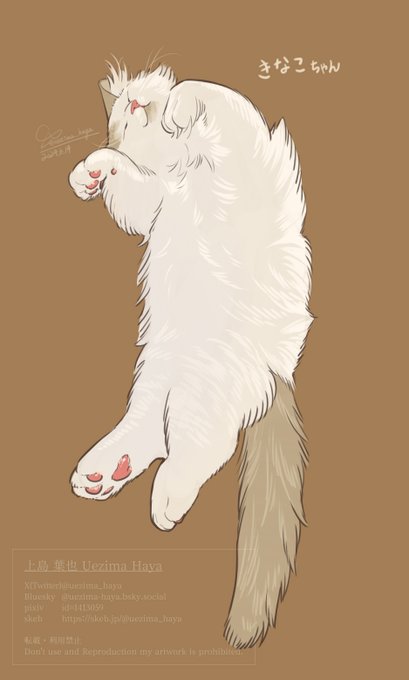 モリトさん宅のきなこちゃん可愛くって描いちゃった…! 