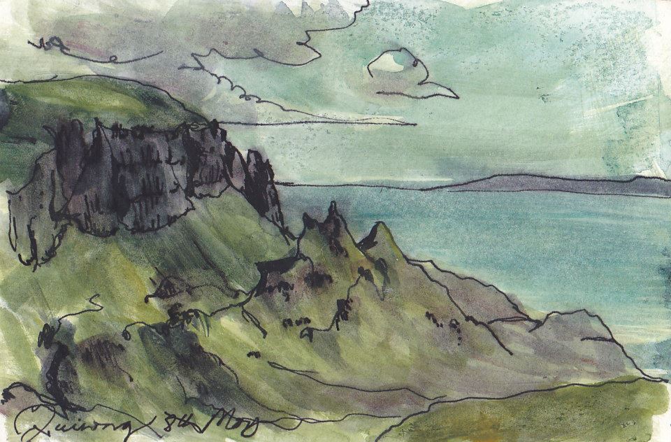 Sketch of the Day: Quiraing, Isle of #Skye, #Scotland, 2010