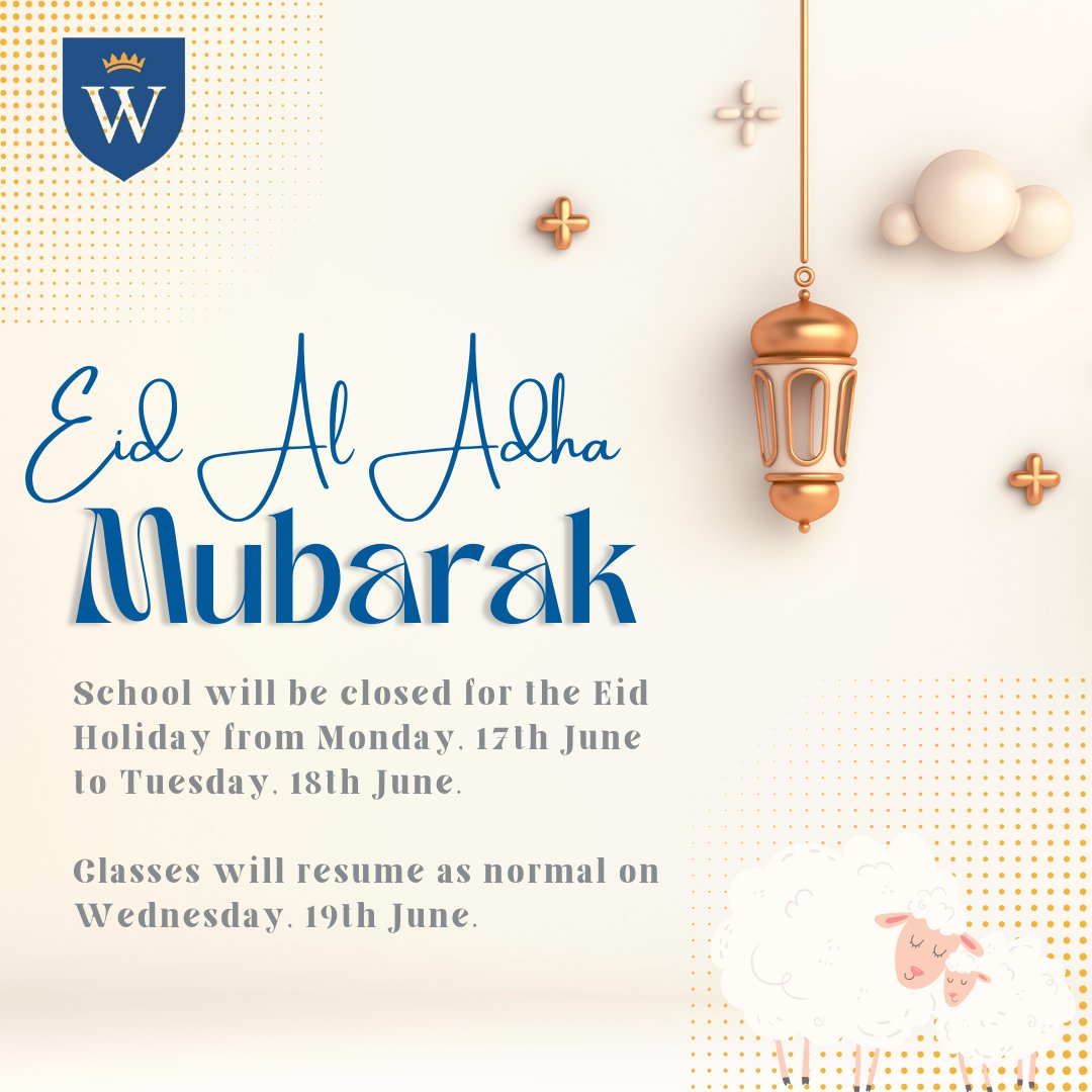 WEK will be closed for the Eid Holiday from Monday, 17th June to Tuesday, 18th June. Classes will resume as normal on Wednesday, 19th June.

We wish our wonderful community a lovely Eid Holiday. 🌙✨ 

Eid Mubarak everyone! 🙌 

#EidMubarak #holidayannouncement #wekcommunity