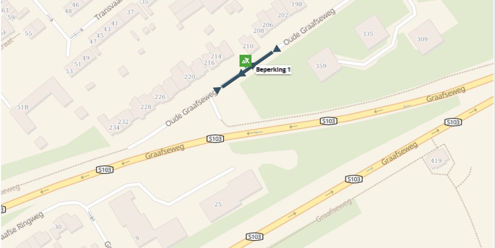 Een deel van de Oude Graafseweg is afgesloten van 17 juni 9.00 uur tot 21 juni 16.00 uur. Dit in verband met #werkzaamheden