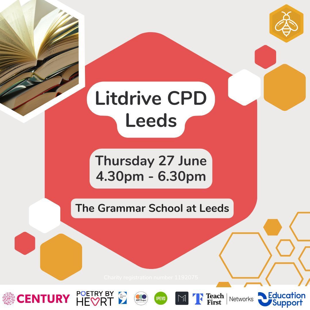 Litdrive UK (@litdriveuk) on Twitter photo 🗓️ LitdriveCPD: Leeds 🗓️
Join us on Thu 27 June at The Grammar School at Leeds for 5 sessions covering topics such as unseen poetry and looking at form and structure in the Romantic era. 🐝
Get your tickets here: buff.ly/3xhRE0w
#LitdriveCPD <a href="/Team_English1/">Team English</a> 🗓️ LitdriveCPD: Leeds 🗓️
Join us on Thu 27 June at The Grammar School at Leeds for 5 sessions covering topics such as unseen poetry and looking at form and structure in the Romantic era. 🐝
Get your tickets here: buff.ly/3xhRE0w
#LitdriveCPD <a href="/Team_English1/">Team English</a>