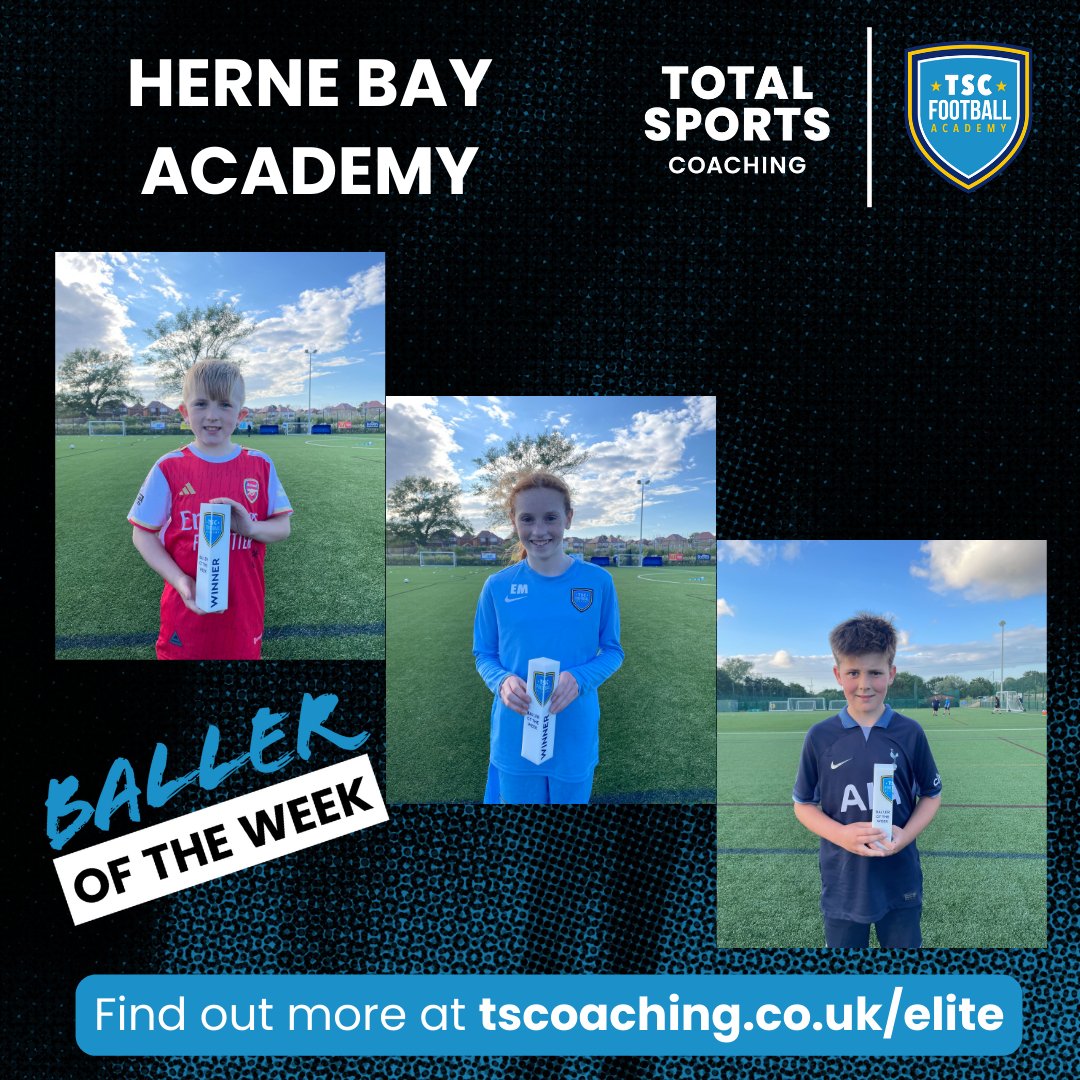 TSCFootballAcad's tweet image. 🏆HERNE BAY BALLER OF THE WEEK🏆⁠
⁠
Well done to our Herne Bay Baller of the week, working hard to develop their skills Monday night at Academy! ⚽⁠
⁠
@tsc_canterbury ⁠
⁠
#balleroftheweek #football #footballsession #footballacademy #tscfootballacademy