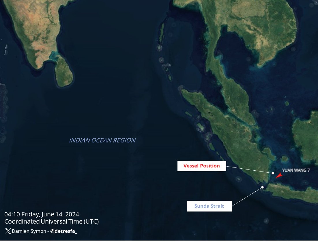 Chinese Spy Vessel Yuan Wang 7 Enters Indian Ocean, Raising Concerns