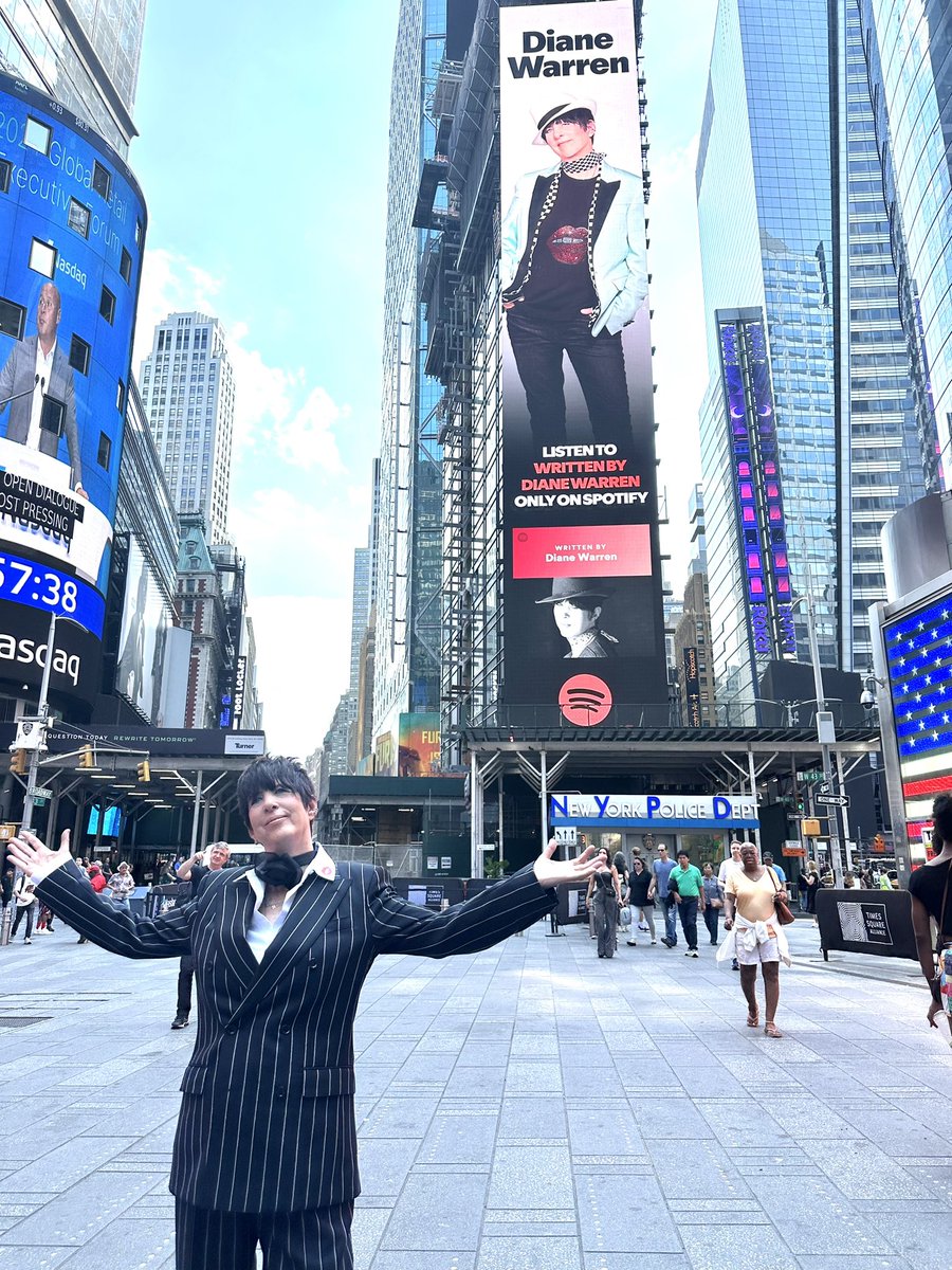 RisaMargo's tweet photo. @Diane_Warren received a billboard on Times Square and The Johnny Mercer Award at the Songwriter Hall of Fame awards. Well deserved!!!! https://t.co/GvhekvfMKl