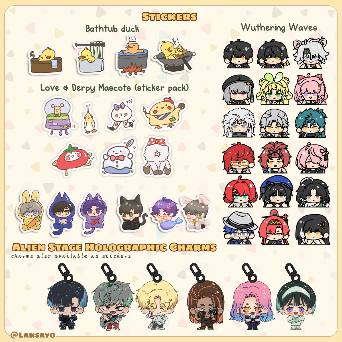 laksayo's tweet photo. Hello! I will  be at ACM this weekend! See you there~ 
part 2 of catalog in thread :> https://t.co/DcWmMfNVZd