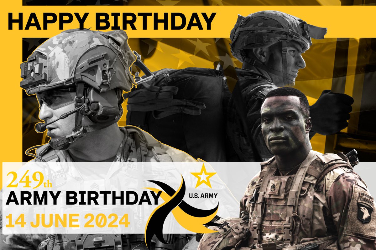 From CJTF-HOA, 

🇺🇸🎇Happy Birthday U.S. Army!🇺🇸🎇

Today, we celebrate 249 years of bravery, dedication, and service to our nation. Thank you to all the Soldiers, past and present, who have protected our freedom and upheld our values. 

#Armybday #ArmyStrong #Hooah