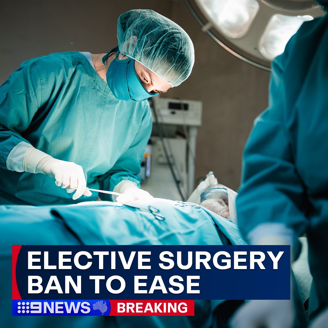 #BREAKING: Metro and surrounding hospitals will be able to resume planned day and 23-hour elective surgery from 5pm today.

Non-urgent category two and three surgeries will remain on pause. #9News