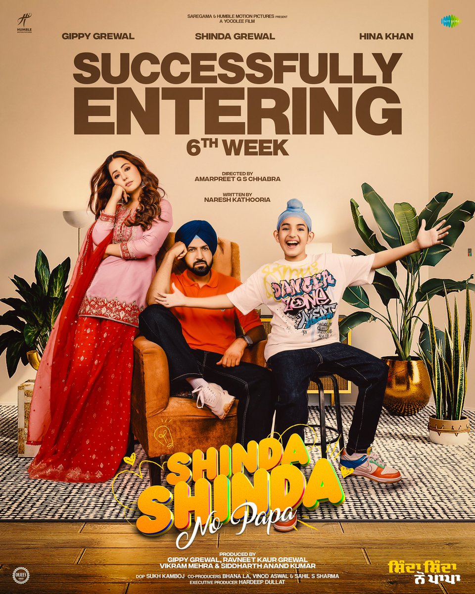 HumbleMotionPictures (@humblemotionpic) on Twitter photo #Shindashindanopapa Successfully Entering in 6th Week ๐
Thanks for your love & Support ๐ฅฐ
#shindashindanopapa in your nearest cinemas
<a href="/GippyGrewal/">Gippy Grewal</a> <a href="/eyehinakhan/">Hina Khan</a> <a href="/iamshindagrewal/">Shinda Grewal</a> <a href="/amarpreet1/">Amarpreet Chhabra</a> <a href="/Princekanwalji1/">Princekanwaljitsingh</a> <a href="/raghveerboli/">Raghveer Boli ๐คก</a> <a href="/NareshKathooria/">Naresh Kathooria</a> <a href="/RavneetGrewal__/">Ravneet Grewal</a> <a href="/iamekomgrewal/">Ekom Grewal</a> #Shindashindanopapa Successfully Entering in 6th Week ๐
Thanks for your love & Support ๐ฅฐ
#shindashindanopapa in your nearest cinemas
<a href="/GippyGrewal/">Gippy Grewal</a> <a href="/eyehinakhan/">Hina Khan</a> <a href="/iamshindagrewal/">Shinda Grewal</a> <a href="/amarpreet1/">Amarpreet Chhabra</a> <a href="/Princekanwalji1/">Princekanwaljitsingh</a> <a href="/raghveerboli/">Raghveer Boli ๐คก</a> <a href="/NareshKathooria/">Naresh Kathooria</a> <a href="/RavneetGrewal__/">Ravneet Grewal</a> <a href="/iamekomgrewal/">Ekom Grewal</a>