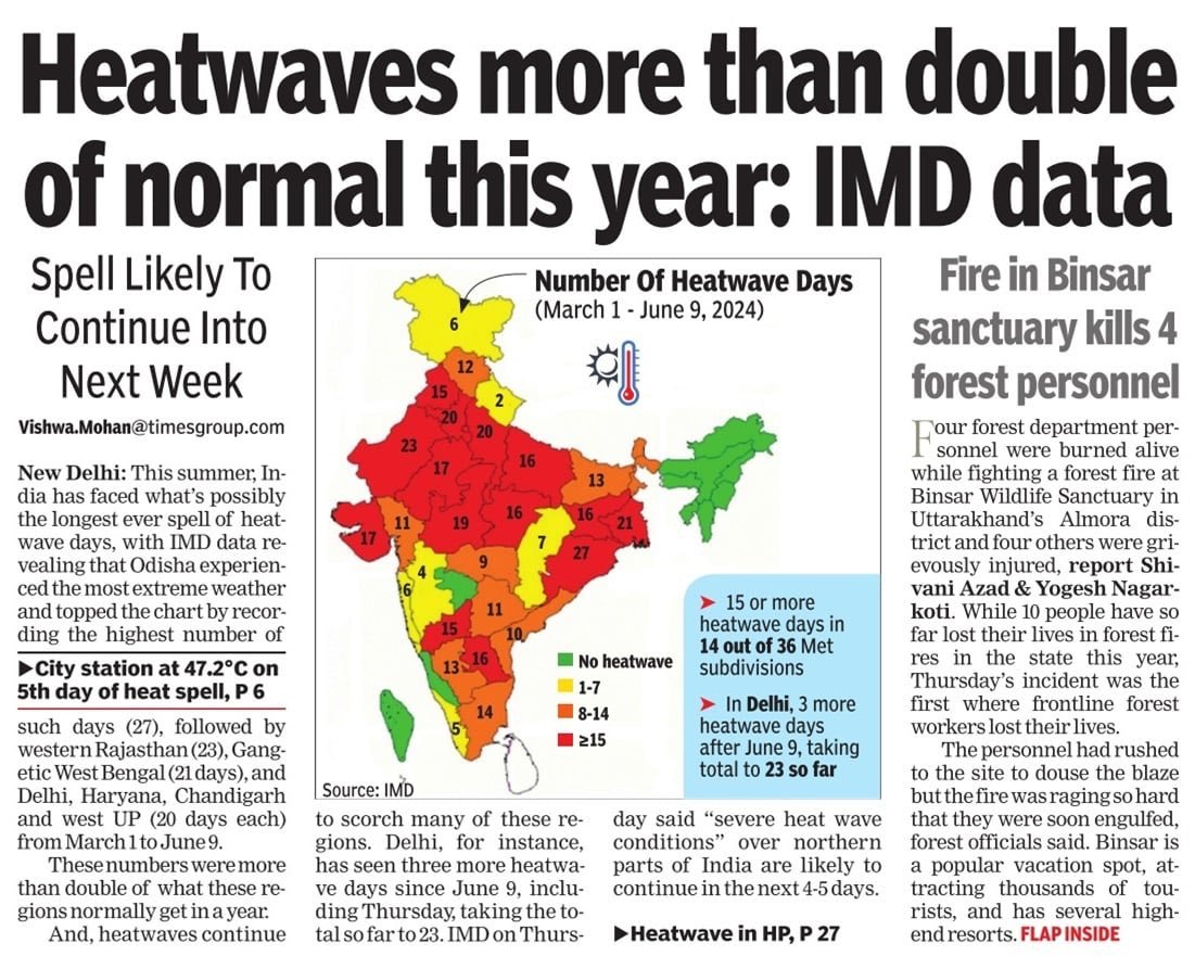This is worrying. #Climate scientists have repeatedly warned #heatwaves will worsen thanks to burning #fossilfuels. That seems to be happening now.