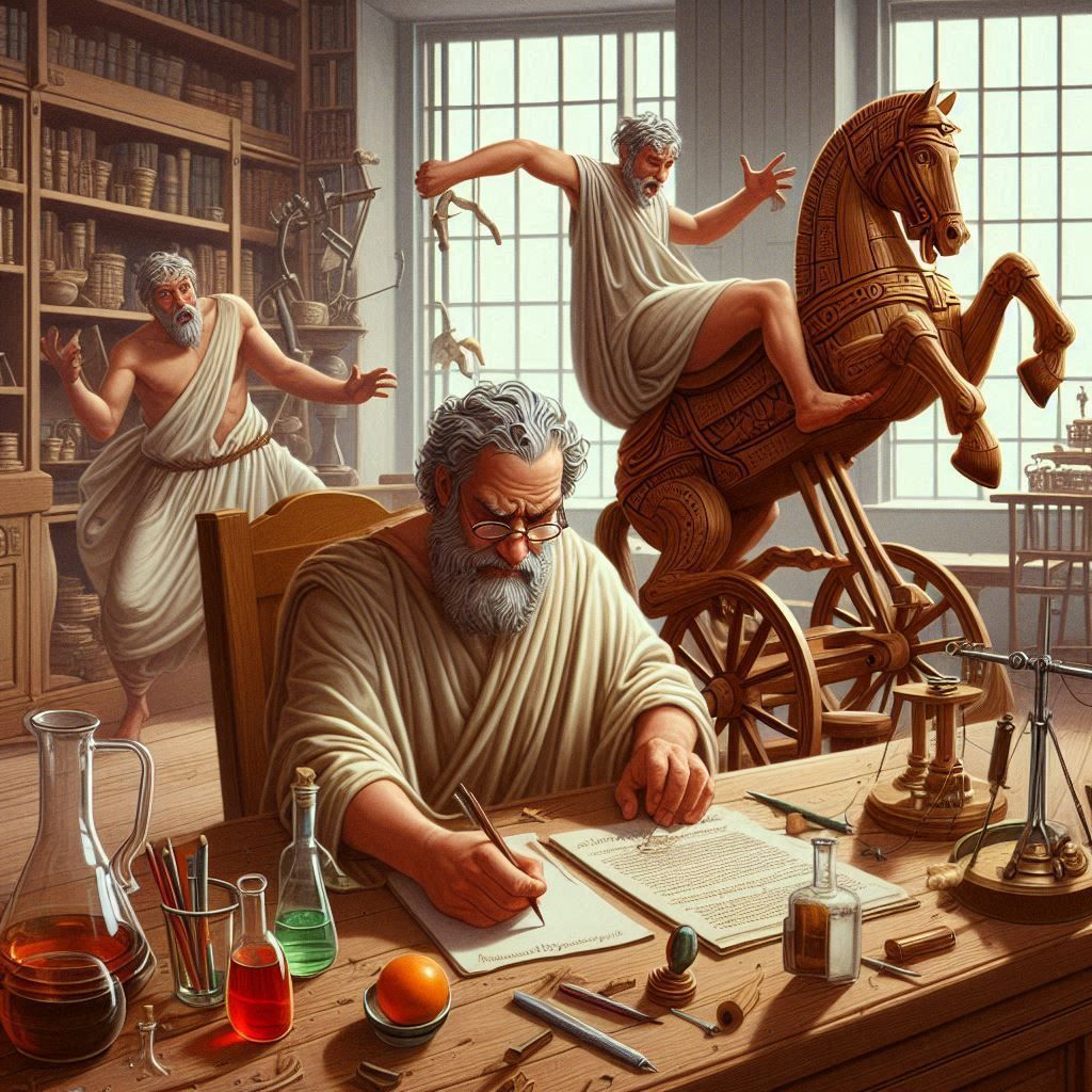 AITestingQuest's tweet image. Trialus &amp;amp; Errorus get all the glory, but who analyzes their mishaps?  Meet Lernius, the scholar of reflection! 📖 👓  He&apos;s the bridge between chaos &amp;amp; understanding. 💡 #Learning #Reflection #AITestingQuest #Learning #TrialAndError