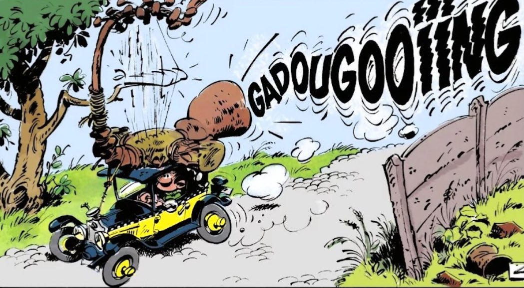 Dernier réveil ⏰ avant le weekend !! 😴 GadouGoOOiiingG… 
#GastonLagaffe #Franquin