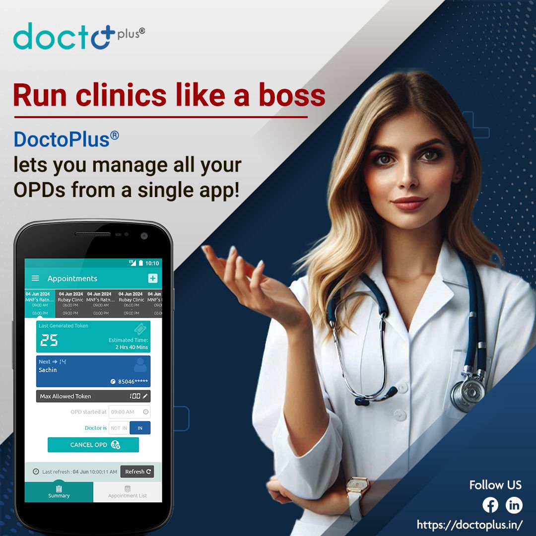 PlusDocto's tweet image. Manage your clinics digitally using the DoctoPlus® app!
Download the App Now: buff.ly/404962y
Visit the website: doctoplus.in
#DoctoPlus® #DigitalClinic #book #Digitizedprescription #prescriptions #Clinics #OPD #app #BookingAppointment