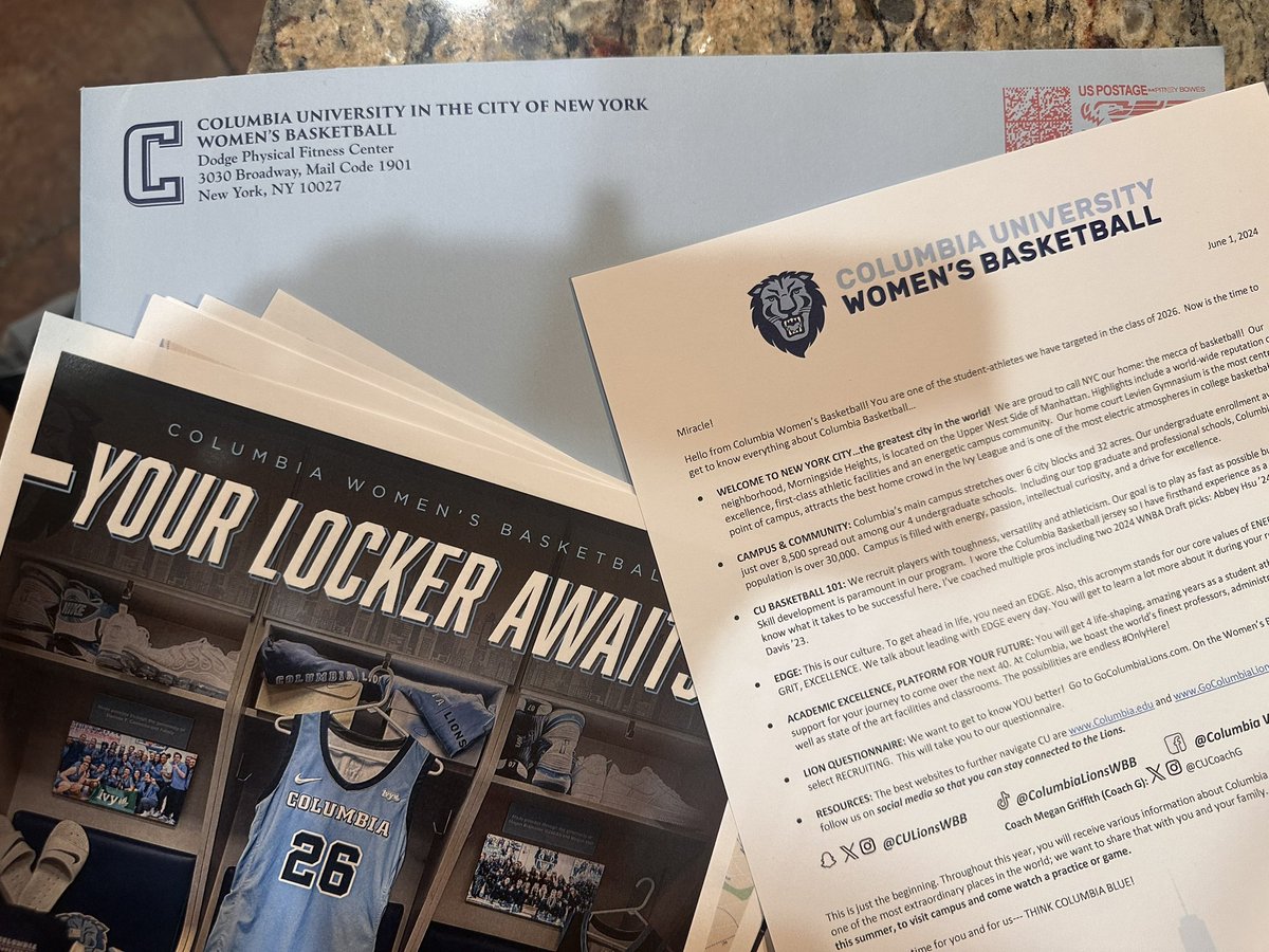 Miracle McLean (@miracle_gmclean) on Twitter photo Thank you Columbia University for showing interest in me. I’m am so excited to get to visit the school and Learn more about the program and campus. I’ll see you at camp August 9-11.
#Blessed #ClassOf2026 <a href="/CULionsWBB/">Columbia Women's Basketball</a> Thank you Columbia University for showing interest in me. I’m am so excited to get to visit the school and Learn more about the program and campus. I’ll see you at camp August 9-11.
#Blessed #ClassOf2026 <a href="/CULionsWBB/">Columbia Women's Basketball</a>