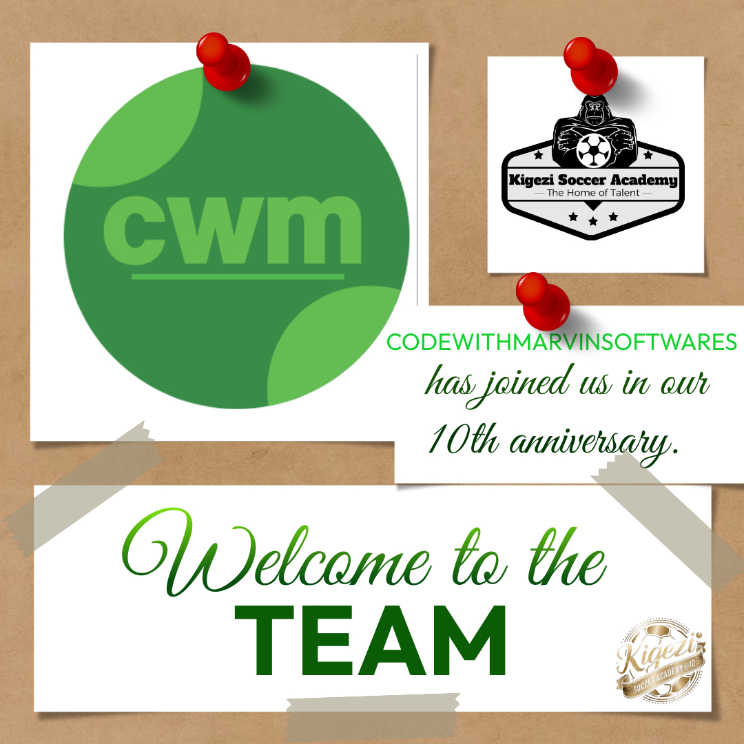 kigezisoccer's tweet image. We are delighted to announce that CodeWithMarvin Softwares is joining us as a proud sponsor of the 10th Anniversary. Join us on 28th September 2024 at Kabale Municipal Stadium! #CodeWithMarvin #10YearsStrong #CelebrateWithUs