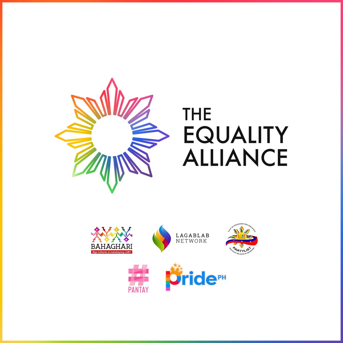 LagablabNetwork's tweet photo. We, THE EQUALITY ALLIANCE, composed of 200+ national and community-based organizations, private sector representatives, youth groups, and religious formations from all over the country and the world strongly urge your administration to certify the SOGIE Equality Bill as urgent.🏳️‍🌈 https://t.co/3tPUth7OLj