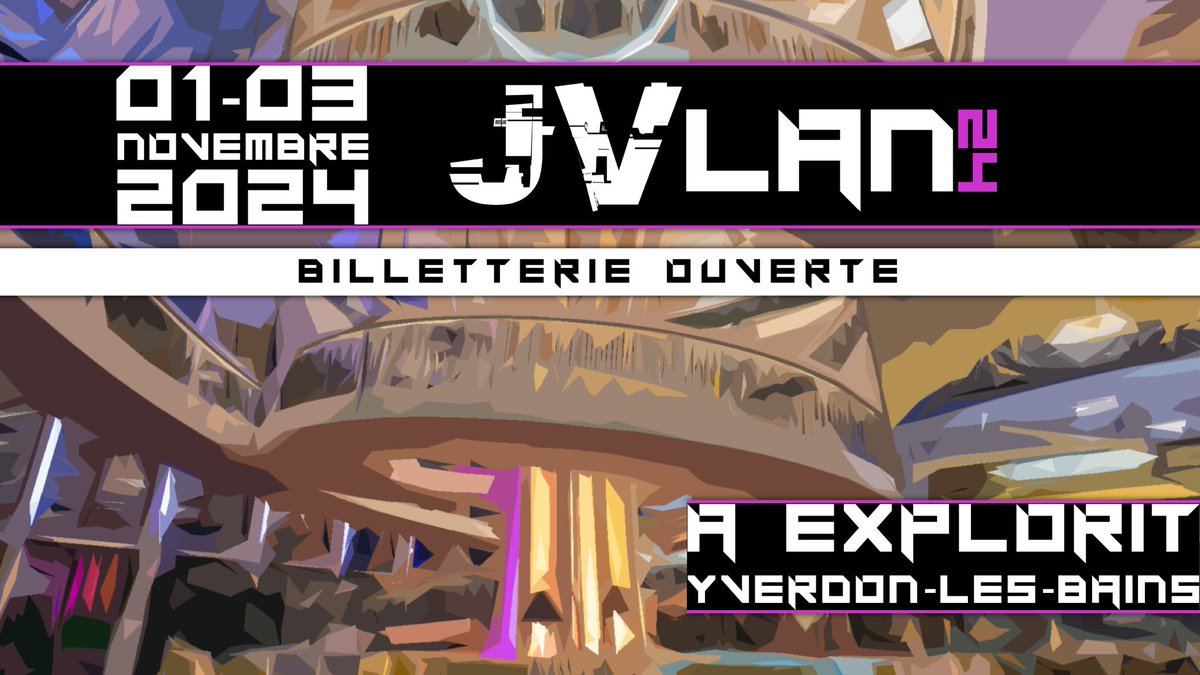 Nous sommes de retour 🤯

La JVLan 2 se déroulera en novembre, à Yverdon et plus précisément à Exploria. La billetterie est déjà ouverte. Attention cette année il n'y aura pas de partie "visiteur". Pour le reste, le format reste le même, du fun et des animations 🔥

Site :