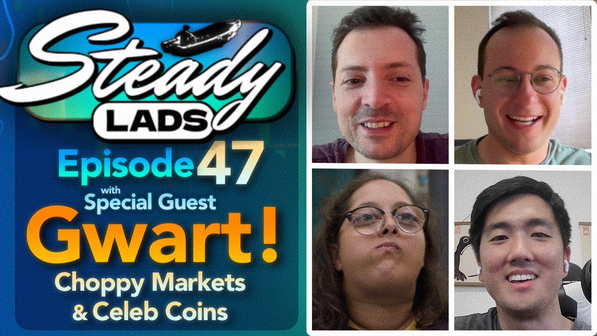 0xSteadyLads's tweet image. Episode #47 of Steady Lads featuring special guest & pasta king @GwartyGwart is now on @YouTube & @Spotify! 🚨
In this episode we cover:
🌊 Choppy Markets & Celeb Coins
🪂 @zksync Airdrop Insights
🏞️ @CurveFinance Liquidation Crisis
 🍝 Pasta of the Week
Full links below!👇