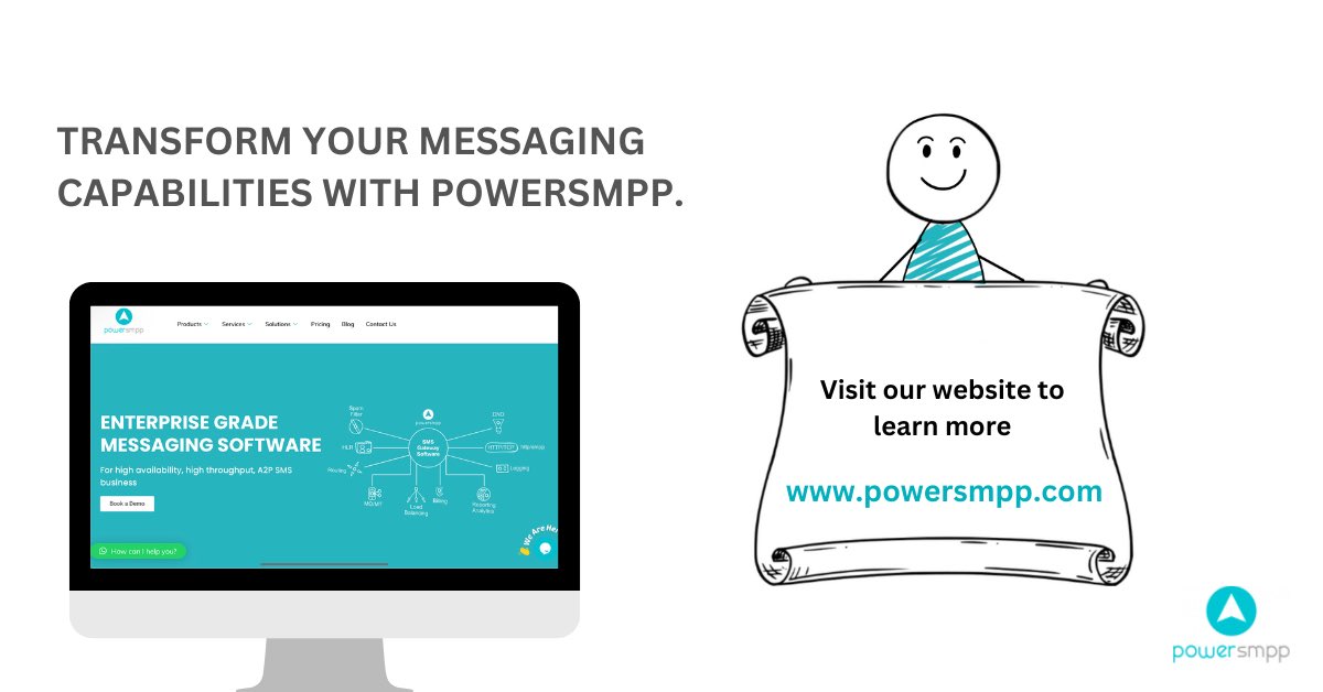 POWER_SMPP's tweet photo. Ready to transform your messaging experience?

 Visit https://t.co/CNvGXmTfbP to learn more and take your messaging to the next level! 

#SMS #SMPP #CPaaS #TelecomSolutions https://t.co/EHBGiEXbQf
