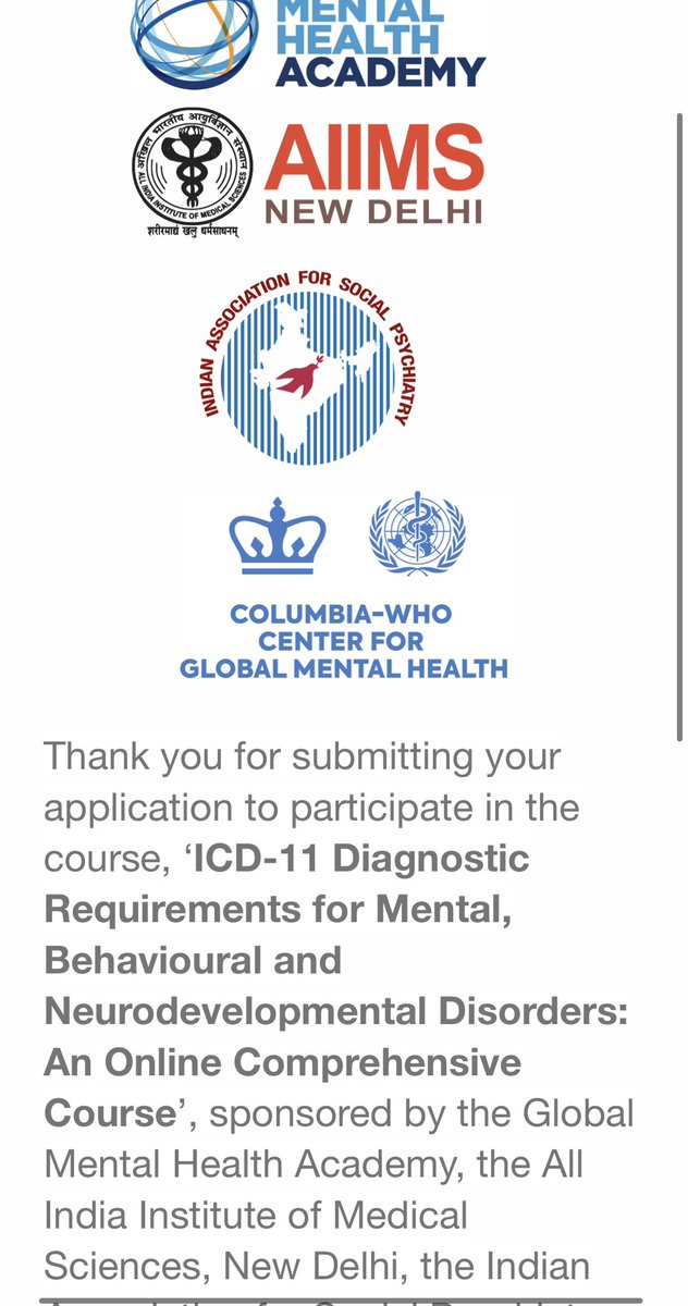 DrRebellious's tweet image. ICD-11 @WHO (Updated Psychiatry and Addiction) : Diagnostic Requirements for #Mental, #Behavioural and #Neurodevelopmental Disorders: An Online Comprehensive Course
13 July – 14 July 2024 (8-hour sessions each day) Modality:Online “live” course (today is last day of Registration)