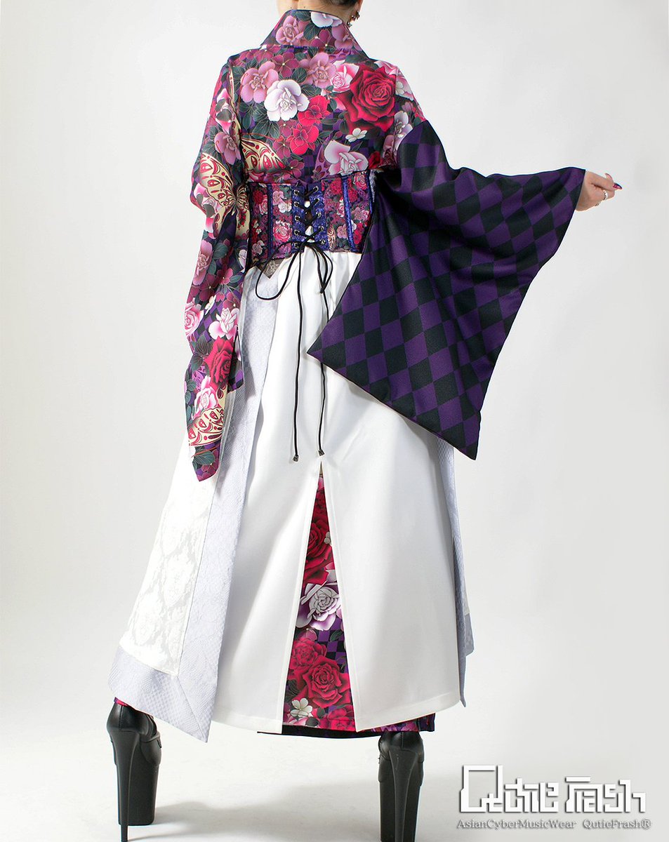 👘2024浴衣3点セット👘 浴衣パープルセットを使ったコーディネート