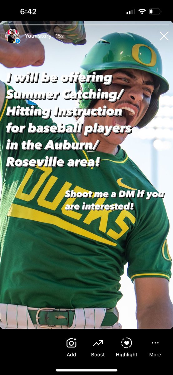 I will be offering private and group catching/hitting instruction through the majority of the summer in the Auburn/Roseville area. 

Sessions will be tailored to the players needs! I want to offer insight to young players from the perspective of someone still in the game.