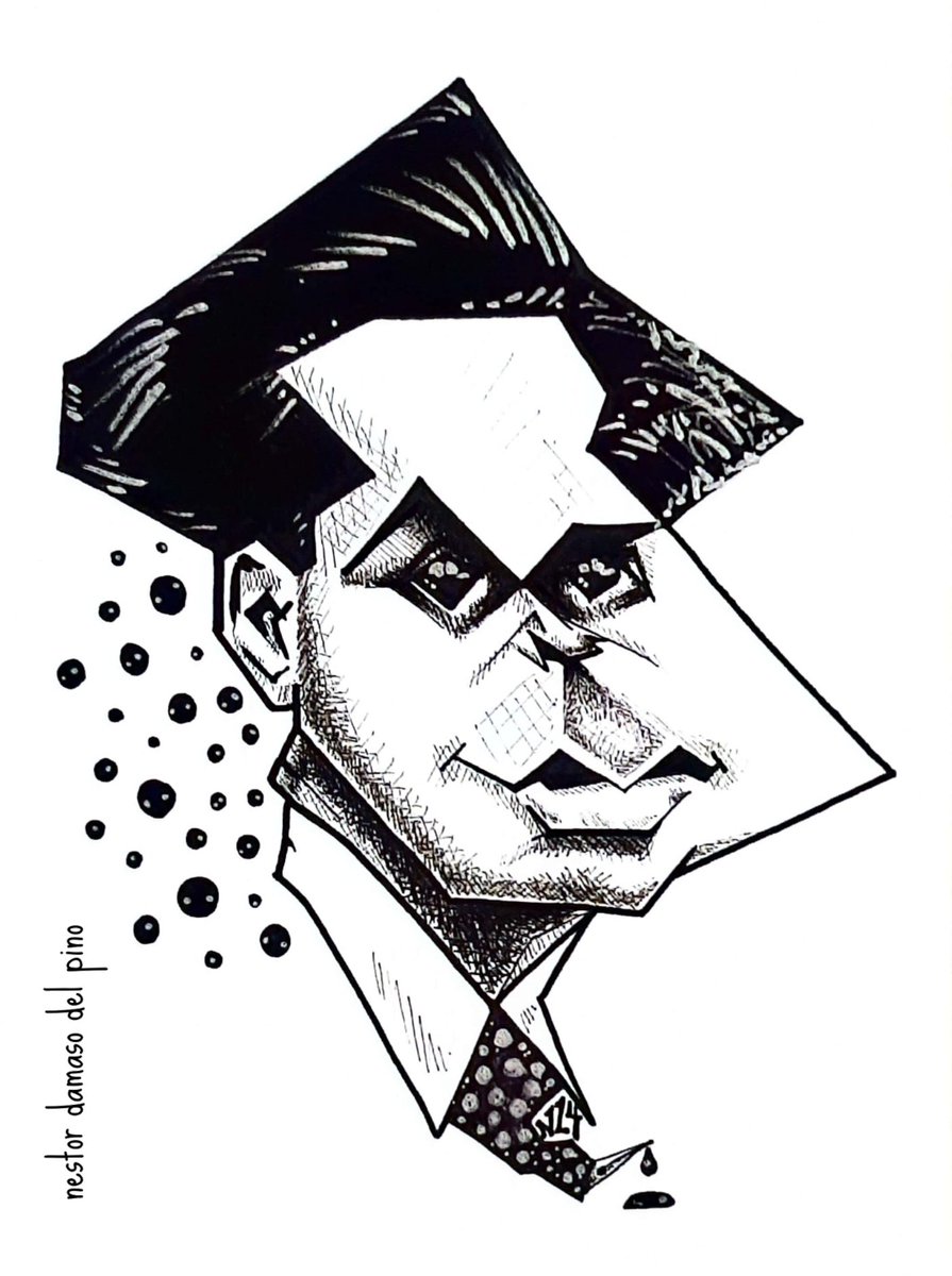 "Mi alma es una ribera de donde todos se van; y a donde ninguno llega" (#FernandoGonzalez) 

Fernando González Rodríguez 

Telde, 4/01/1901-Valencia, 1972 

Fue #escritor y #poeta

#Cartoon #Caricature #Caricatura #Cartoonist #FecoEspaña @Aecaricaturistas @se_nos_fue_el_baifo