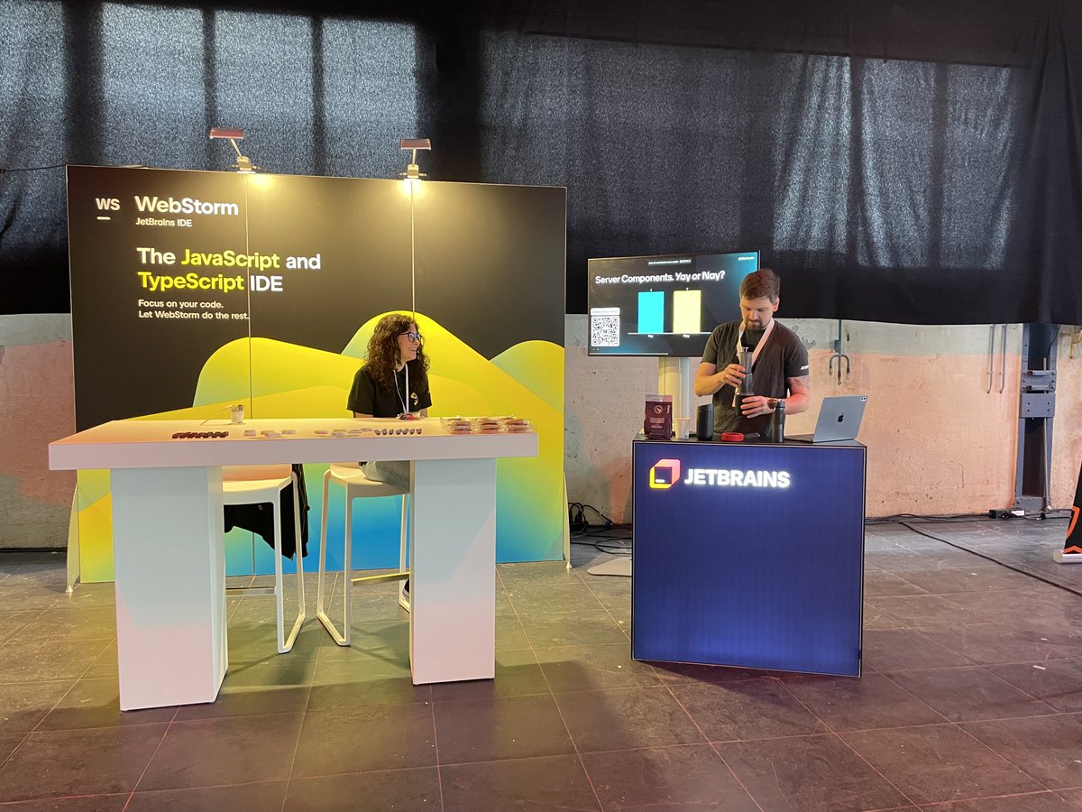 WebStormIDE's tweet image. Catch us at @ReactSummit today!
Swing by our booth to chat with @niklas_wortmann, @ryababukha, and @DmitryMakhnev about all things JavaScript, WebStorm, and JetBrains.