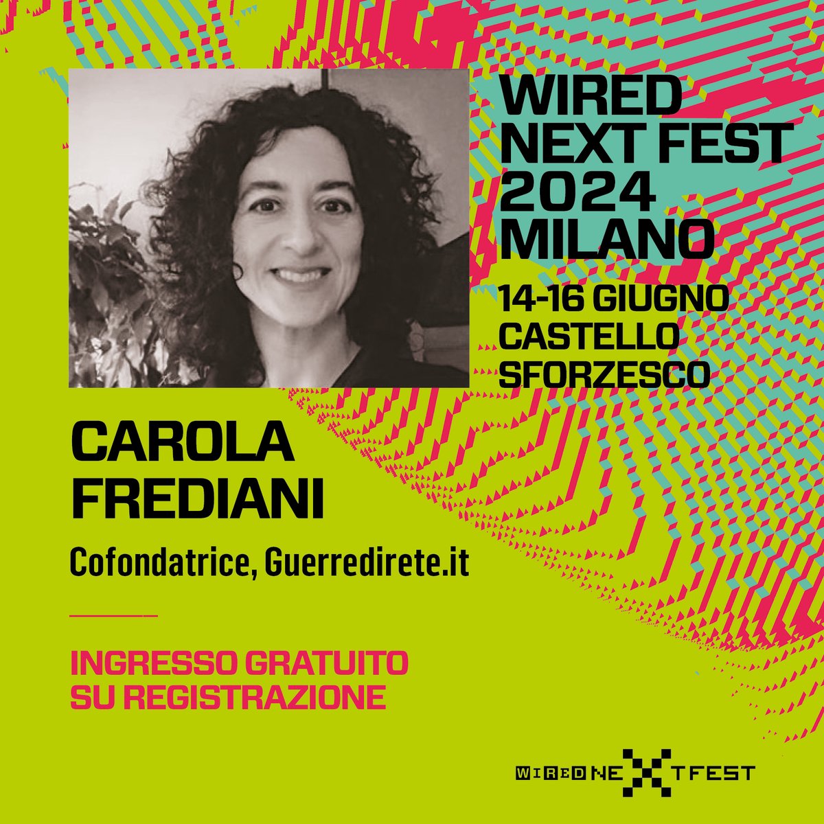 sapomnia's tweet photo. Sabato e domenica torna al Castello Sforzesco di Milano il Wired Next Fest. E io avrò occasione di parlare di diversi temi sul palco. Cominciamo sabato alle 10:50 parlando di #cybersecurity con @carolafrediani e @gziccardi 🧵 /1 https://t.co/BK54oR7Tlc