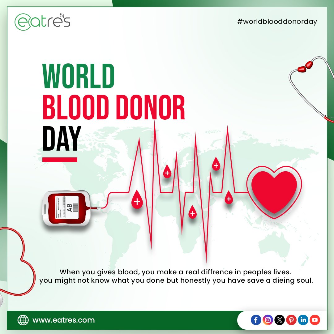 eatresolution's tweet photo. Step up and make a difference this #WorldBloodDonorDay. Your #blood can give someone another chance at #life. Be a #lifesaver today and #donateblood! 🩸❤️

#BloodDonor #BloodMatters #BloodDonorDay #GiveBlood #BloodDonation #GiveBlood #bethechange #thankyou #pos #pointofsale https://t.co/wF2uncK9cQ