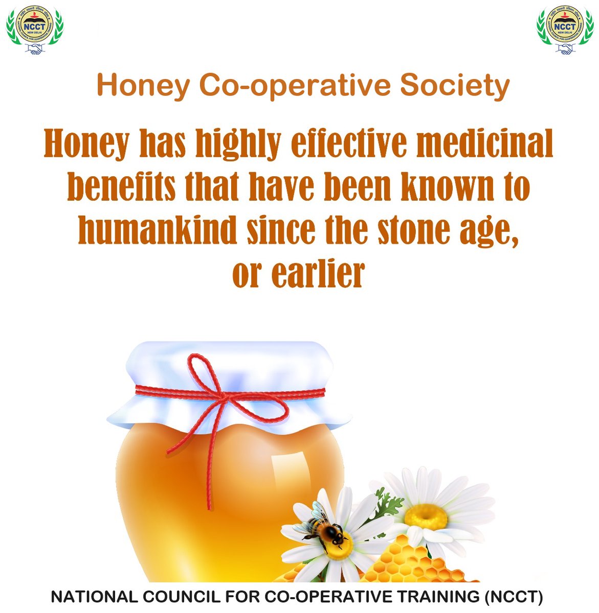 ncct_institutes's tweet photo. Honey Cooperative Society,
Honey has highly effective #medicinal benefits that have been known to humankind since the stone age, or earlier.
#honeybee #beekeeping #NHBM #honeycooperative #NCCT #सहकारसेसमृद्धि #cooperative #Society #CooperativeSociety #SahkarSeSamriddhi https://t.co/djMyigyNBO