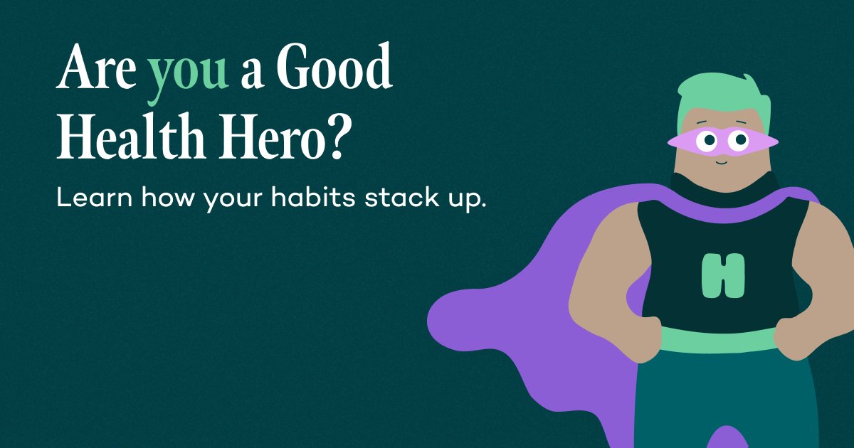 Curious about how your health compares to other Australian men? Take the test to see where you stand and to discover how to build better habits for a healthier you.

Test your powers: goodhealthheroes.org.au/#takeTheTest