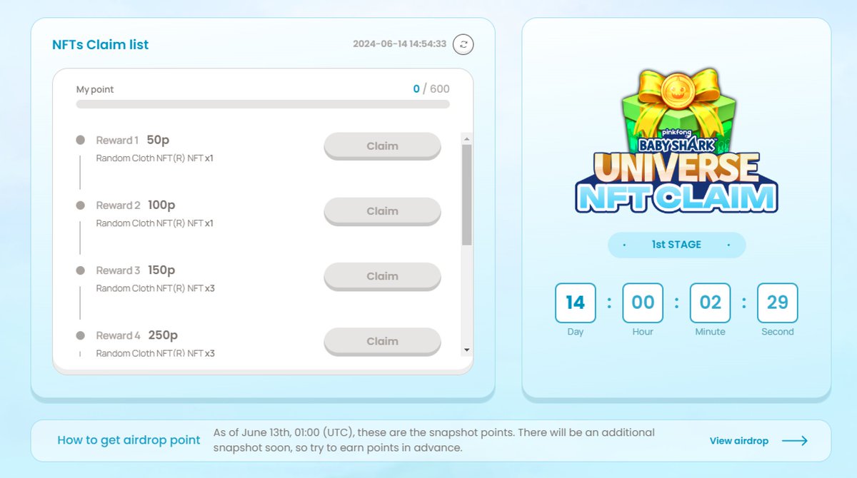 BSUniverse_OFCL's tweet photo. 🦈 BSU NFT Claim Page is Now Open! 🎉
The #event page for claiming your #BSU Cloth #NFT is now live. If you participated in the BSU #airdrop and collected points, head over and claim your NFT now!

🎁Go to Claim Page : https://t.co/1kzMJhhC01

⏰ Claim Event Period : June 14 06:00(UTC) - June 28 06:00(UTC)