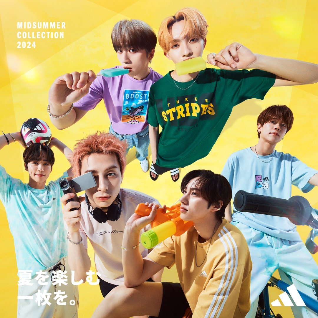 🌴INIとともに「夏を楽しむ一枚を。」🌴 adidas 𝗠𝗜𝗗 𝗦𝗨𝗠𝗠𝗘𝗥