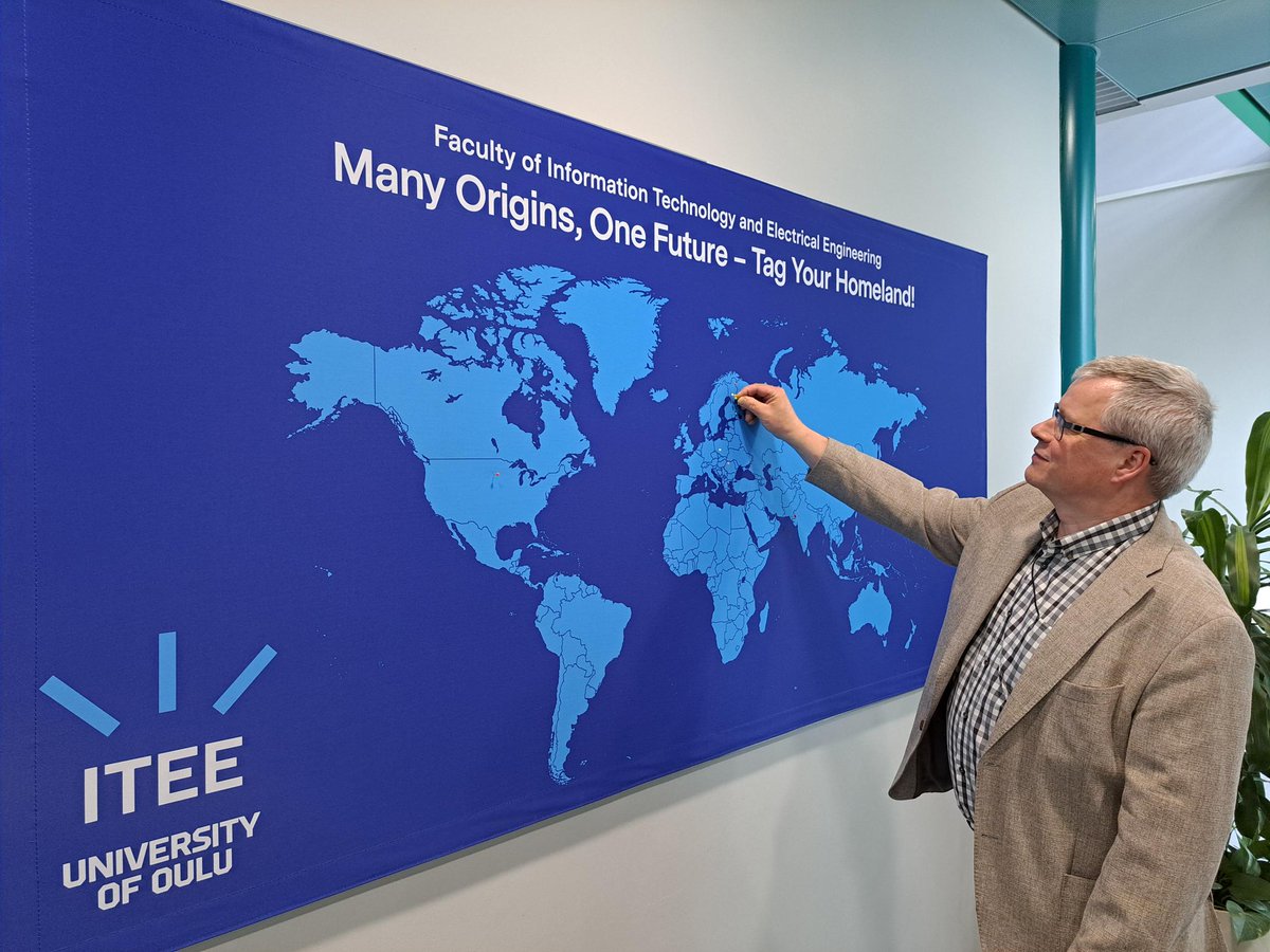 6G Flagship (@6gflagship) on Twitter photo ITEE <a href="/UniOulu/">University of Oulu</a> put up a world map to celebrate the diversity at #ITEE. Dean Riekki pinned where he is from, inviting others to do the same. Over time, 71 nationalities have contributed expertise to #6GFlagship, driving #6G innovation through rich diversity 👏
#DiversityInResearch ITEE <a href="/UniOulu/">University of Oulu</a> put up a world map to celebrate the diversity at #ITEE. Dean Riekki pinned where he is from, inviting others to do the same. Over time, 71 nationalities have contributed expertise to #6GFlagship, driving #6G innovation through rich diversity 👏
#DiversityInResearch