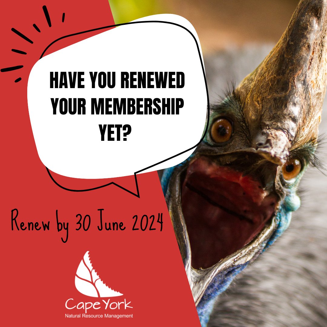 Don't forget to renew your Cape York NRM membership by 30 June 2024. It only takes a minute so head to our website now: capeyorknrm.com.au/membership/ren…