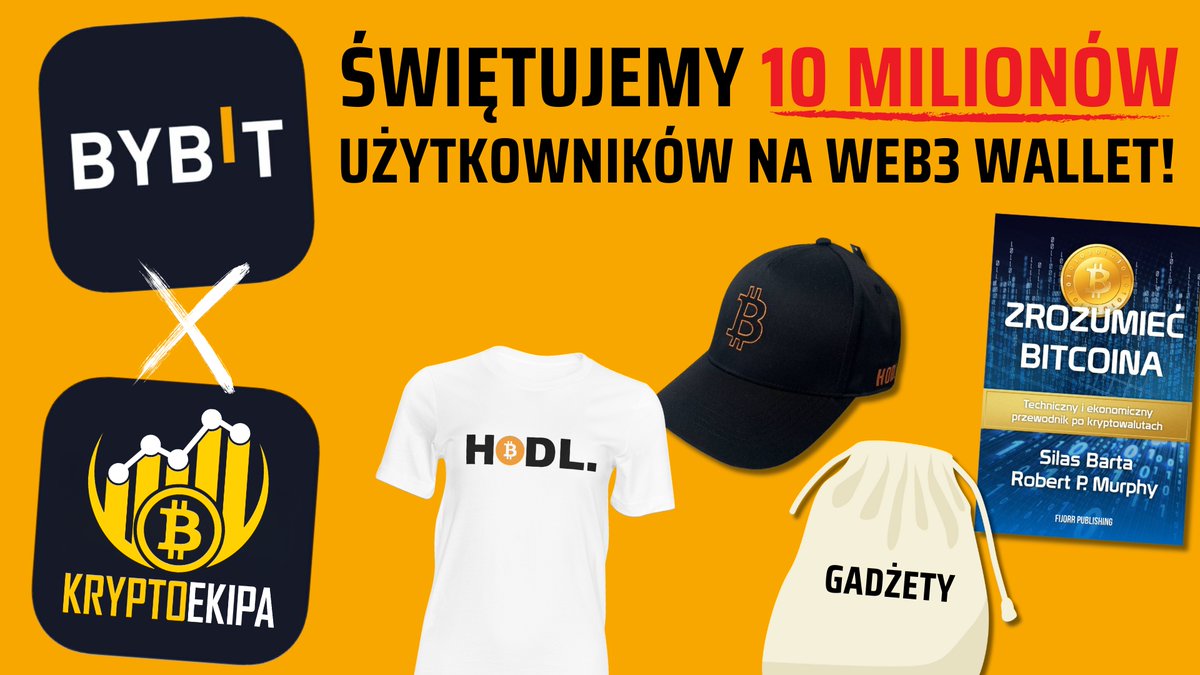 MaciejTomczyk3's tweet photo. Mamy 10 milionów użytkowników na #ByBit Web3 Wallet 😇

Z tej okazji wspólne z #ByBit mamy dla Was:

Dla nowych użytkowników:
20x15$ w $USDT
2x koszulka HODL z @hodl_shop
5x kozacki zestaw gadżetów @KryptoEkipa

1⃣ Zarejestruj się na #ByBit z Naszego linku
https://t.co/Ei6wCOGhTH
Jeśli masz już konto na #ByBit a chciałbyś Nas wspierać, dołączyć do Naszej ekipy i uczestniczyć w naszych akcjach, prosimy o kontakt do @osiaaty
2⃣ Zostaw 💓 podaj ten tweet dalej, w komentarzu oznacz 2 znajomych i napisz 2 dowolne pozycje które można kupić na #ByBit

Dla Wszystkich użytkowników:
10x10$ w $USDT
2x czapeczka z daszkiem z @hodl_shop
2x wybrana książka z @hodl_shop
5x kozacki zestaw gadżetów od @KryptoEkipa

1⃣ Zostaw 💓 podaj ten tweet dalej, w komentarzu oznacz 2 znajomych i napisz 2 dowolne pozycje które można kupić na #ByBit

O web3 wallet

W mojej opinii jest to jeden z najmocniej rozwijanych produktów #ByBit i uważam, że w przyszłości będzie jeszcze więcej benefitów i nagród.  Sam działam tu systematycznie i biorę udział w każdej akcji.

500K $ do zdobycia w Airdrop Arcade

Co to jest Airdrop Arcade?
Airdrop Arcade to platforma agregująca — miejsce, w którym znajdziesz airdropy i dzienne nagrody

W Airdrop Arcade użytkownicy mają możliwość:
Wykonywać zadania, aby odblokować ekskluzywne zrzuty tokenów
Angażować się w interakcje w łańcuchu w bezpieczniejszy i łatwiejszy sposób, aby zyskać szansę na wygranie zrzutów z  uruchomień tokenów łańcuchowych, takich jak zkSync, Scroll, LayerZero i nie tylko.

#współpraca #ByBit #KryptoEkipa #kryptowaluty