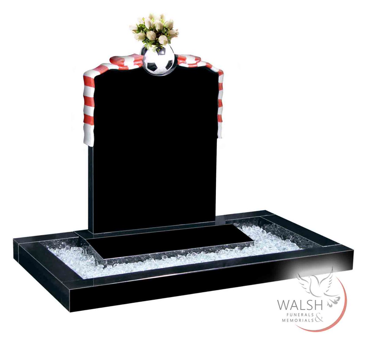 You can potentially add a surround to an existing memorial if the rules and regulations permit it.
Our surrounds are currently on offer and include FREE decorative glass chippings in a colour of your choice.