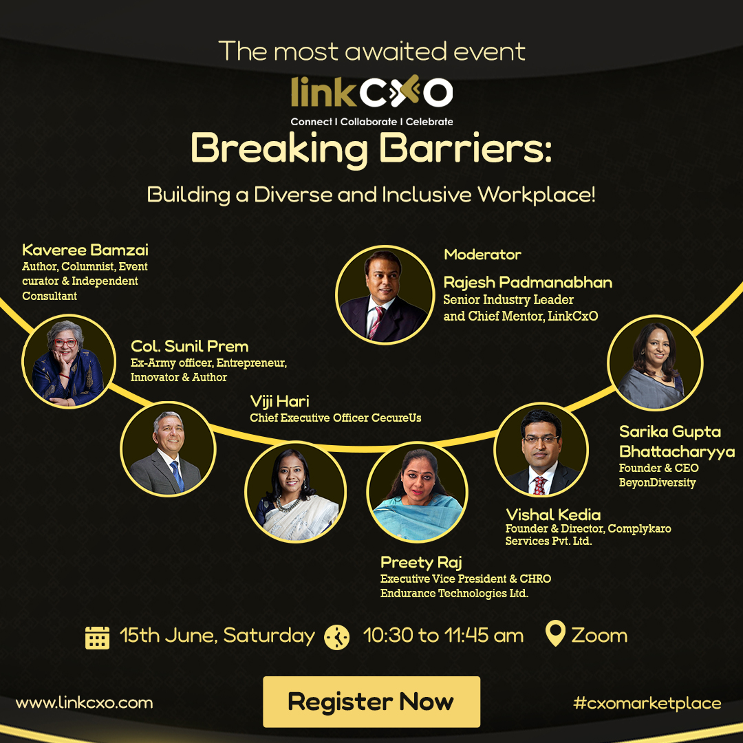 linkcxo's tweet image. Registration Link: bit.ly/3VjMV7A 

Meet the DEI&amp;amp;B pioneers at &quot;Breaking Barriers: Building a Diverse and Inclusive Workplace&quot;, a storming roundtable of enriching discussion featuring:

#cxomarketplace #CXO #diversity #inclusion #Cxocareers #mentalhealth #futureofwork