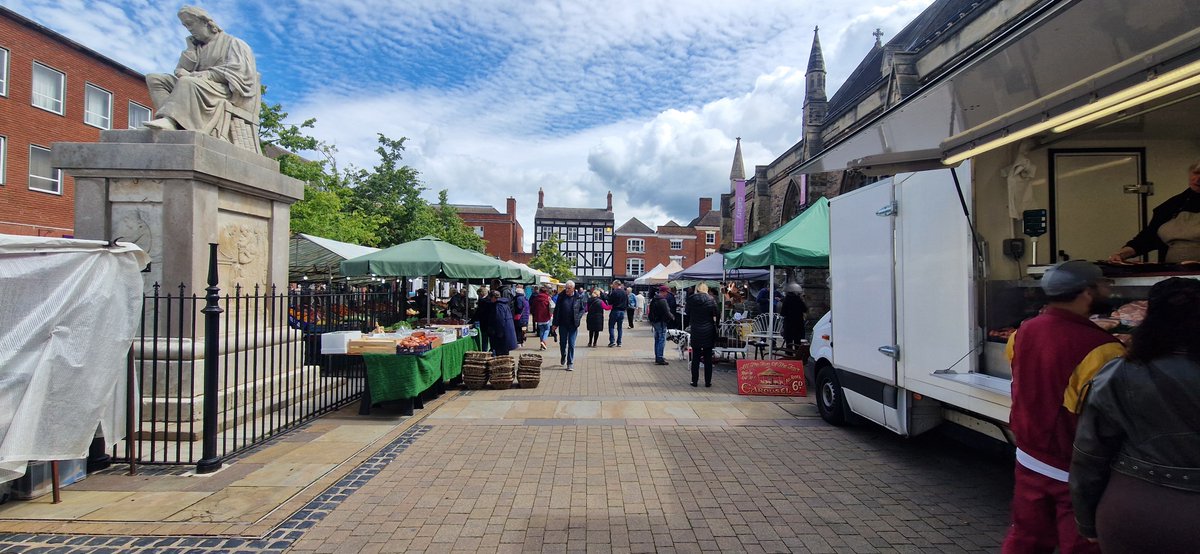 Lichfield Friday General Market 
Weather put a few off so 15 Lichfield Market Traders on the Square today but weather is holding so please come pay us a visit this fine afternoon
